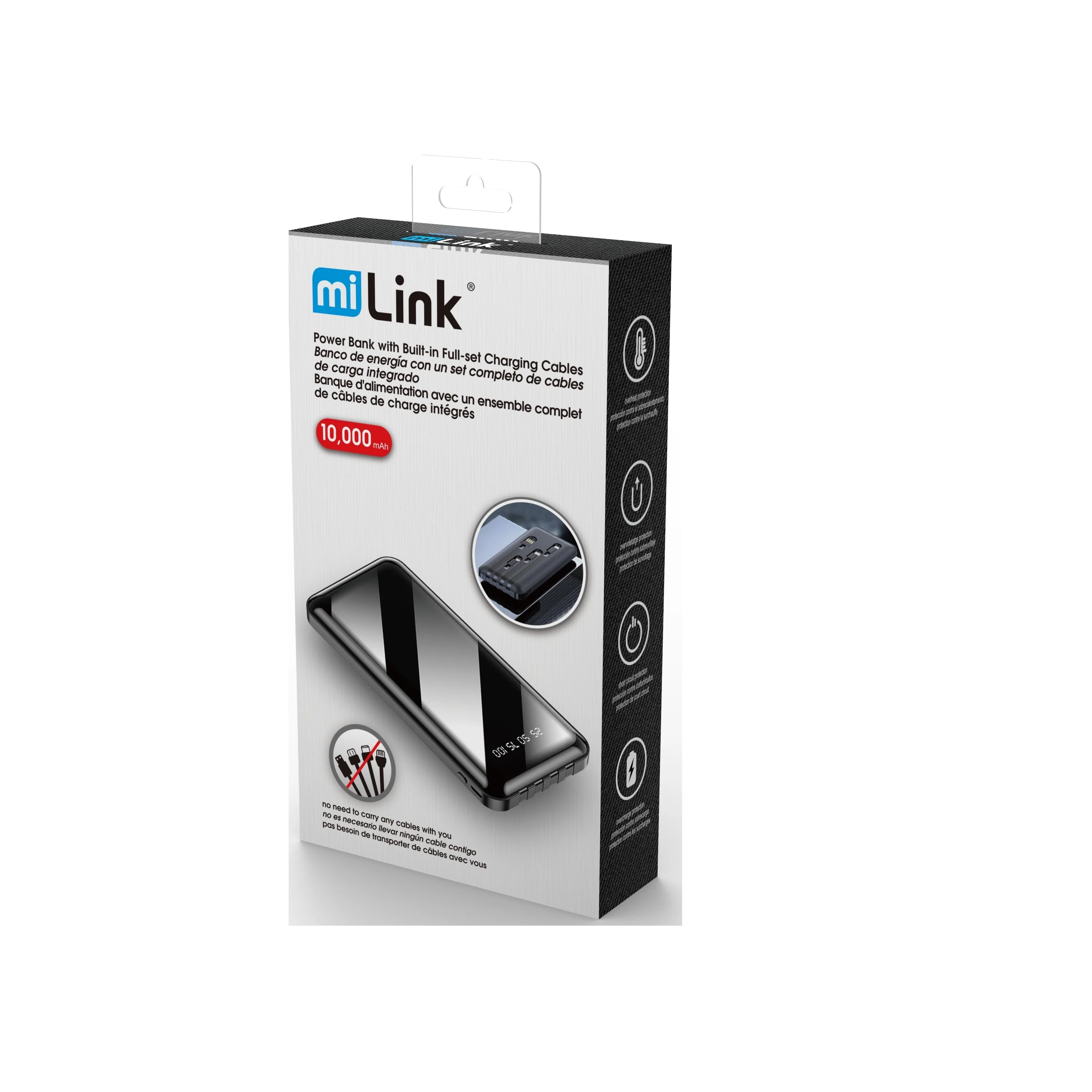 Power Bank With Built-in Full-Set Charging Cables - Image 2