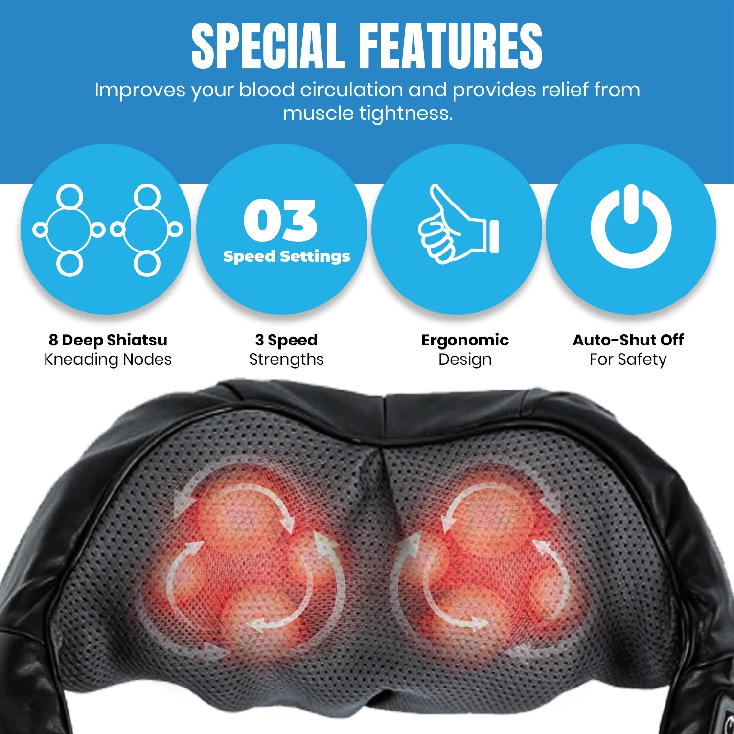 3D Shiatsu Heating Back and Neck Massager - Image 10