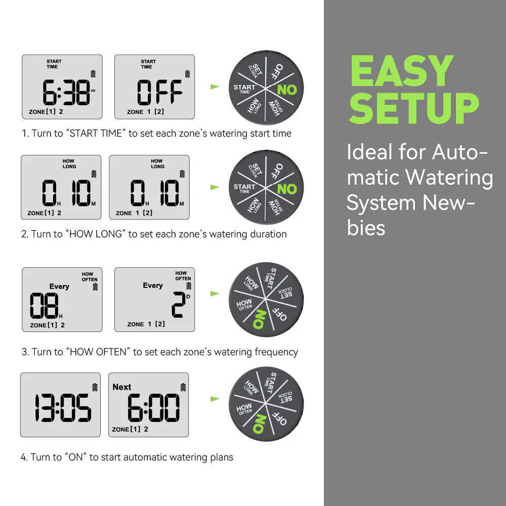 RAINPOINT 2-Zone Smart Water Timer for Garden Hose - Image 2
