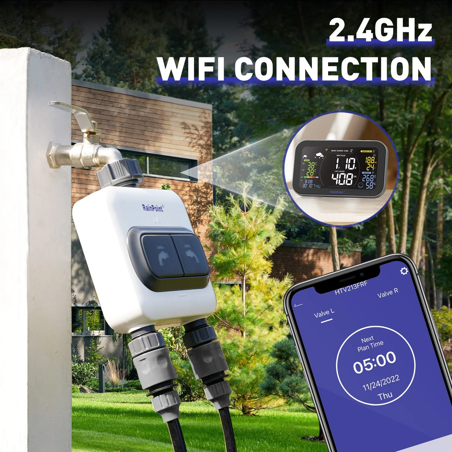 RAINPOINT 2-Zone Wi-Fi Sprinkler Timer - Image 2