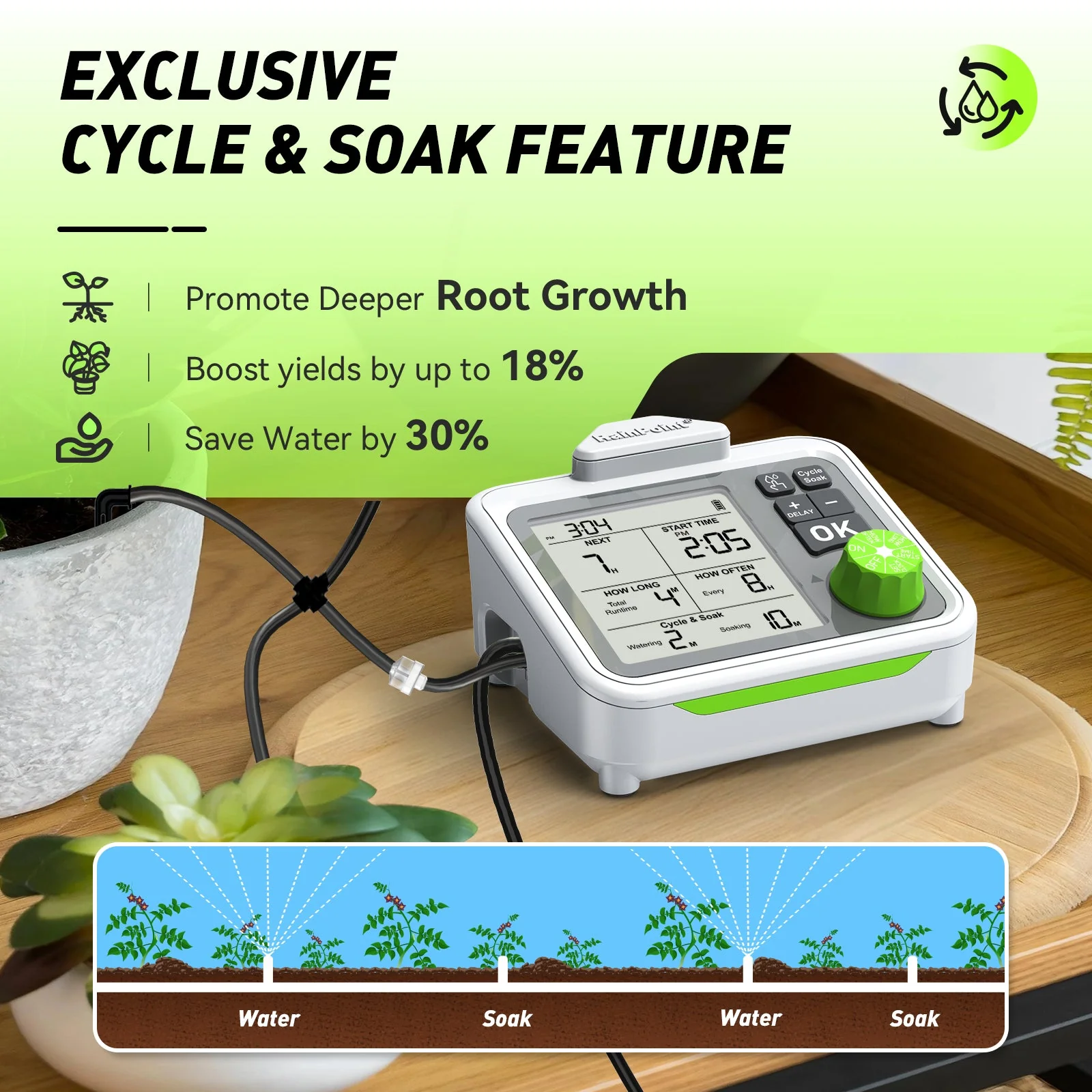 RAINPOINT Automatic Plant Watering System With Large Display - Image 3