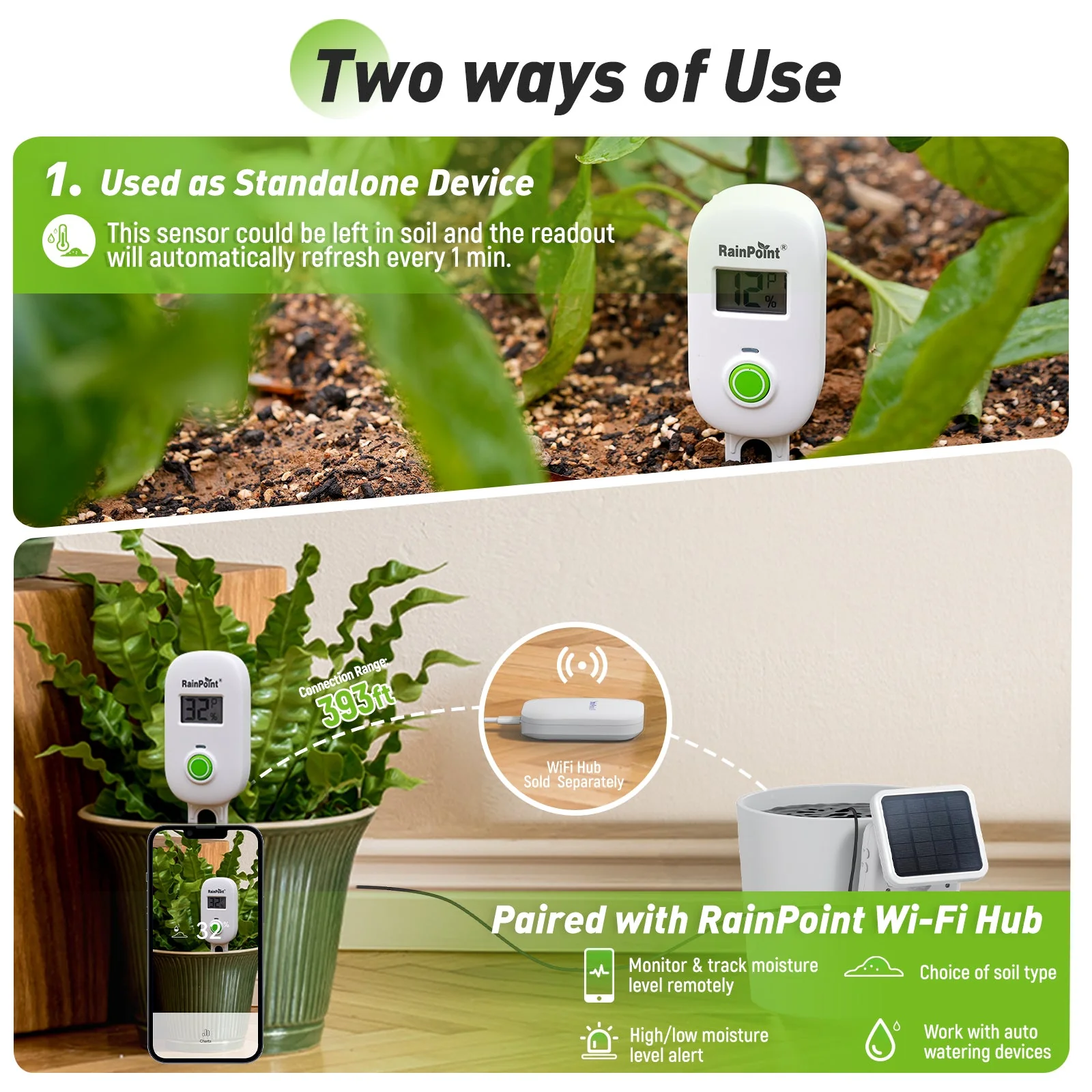 Smart Digital Wireless Plant Moisture Meter - Image 3