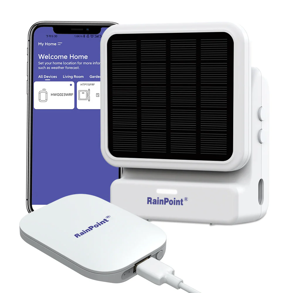 RainPoint Wi-Fi Indoor Watering Timer – Solar Pump & Smart Scheduling for House Plants - Image 2