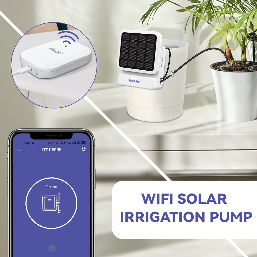 RainPoint Wi-Fi Indoor Watering Timer – Solar Pump & Smart Scheduling for House Plants - Image 7