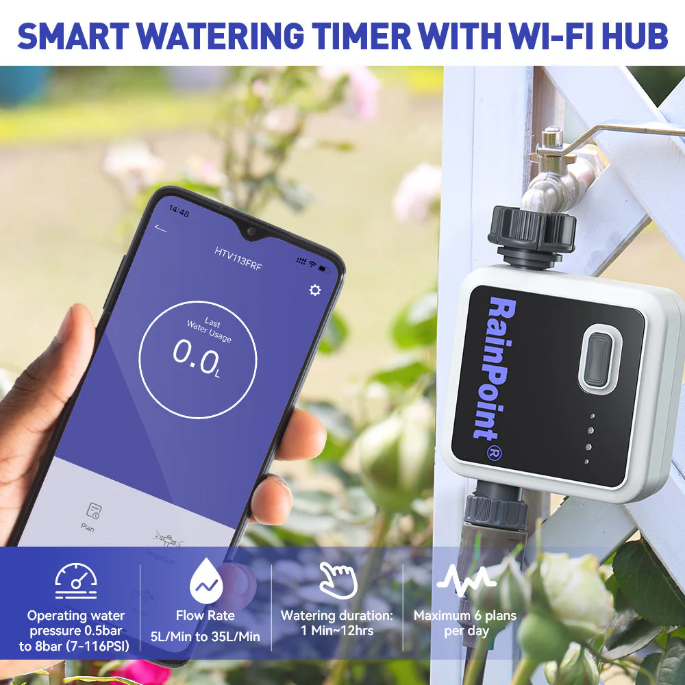 RAINPOINT WiFi Smart Sprinkler & Hose Timer With Hub - Image 7