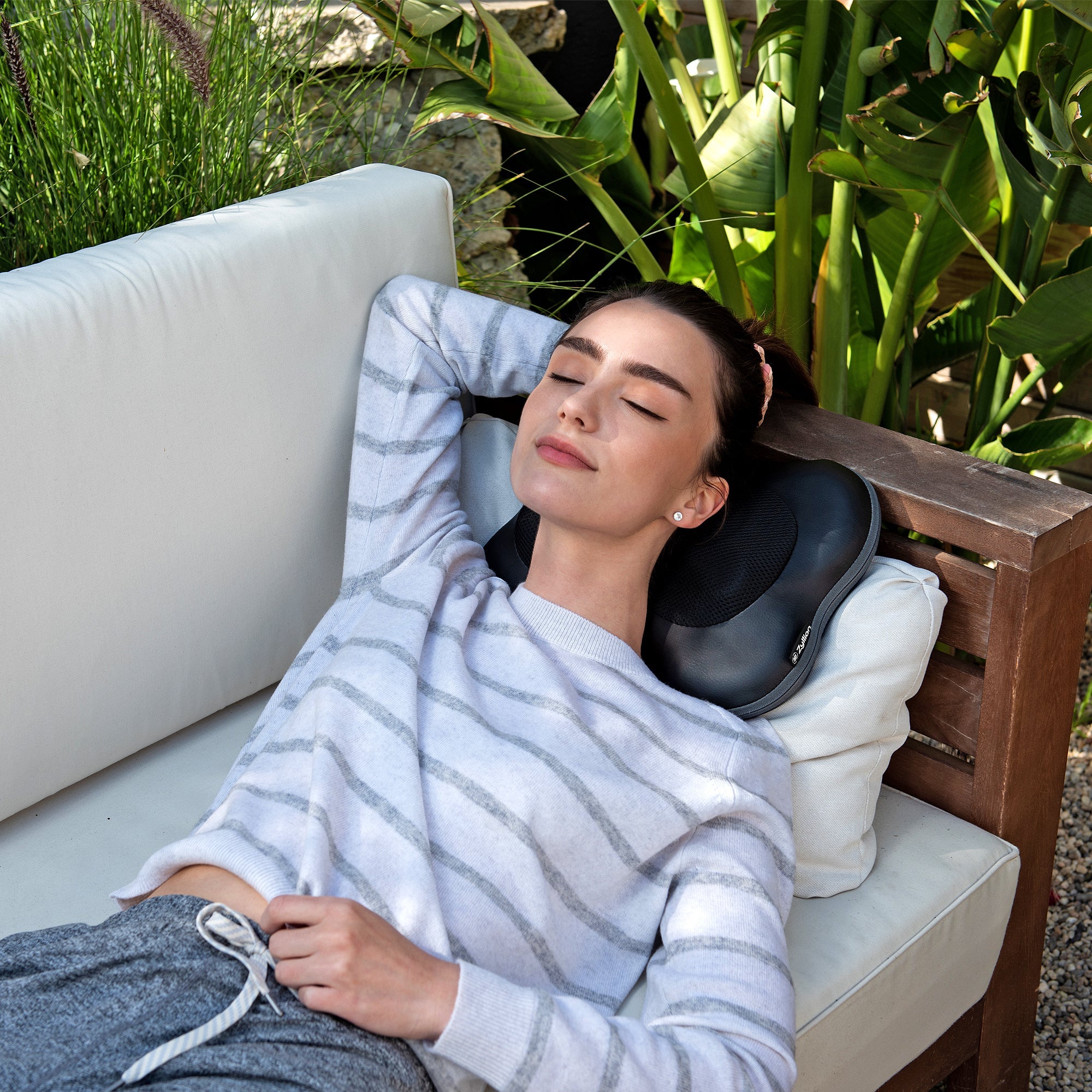 Rechargeable Shiatsu Back and Neck Massager Pillow with Heat - Image 11