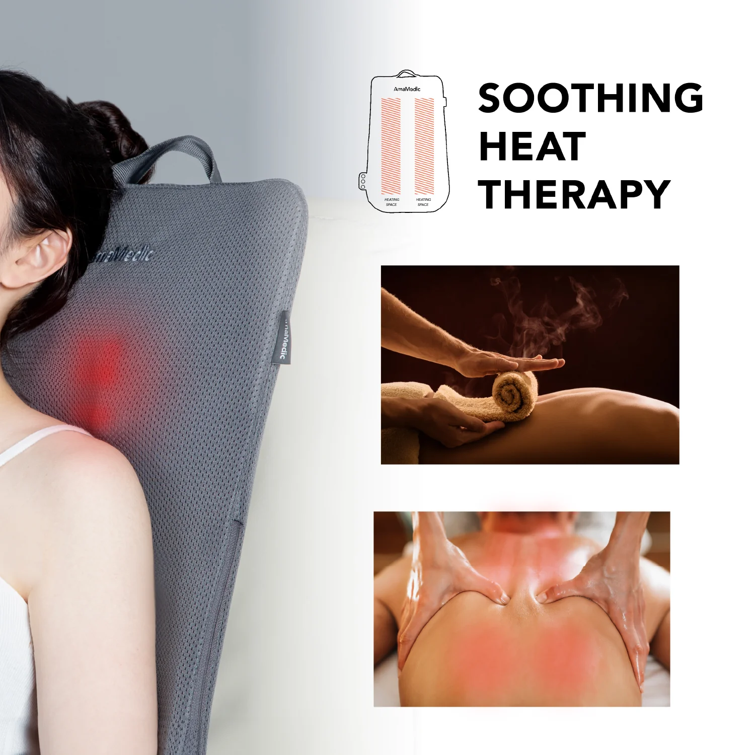 Relaxing Office Chair with Kneading Back Massage Pad & Heating Therapy - Image 4