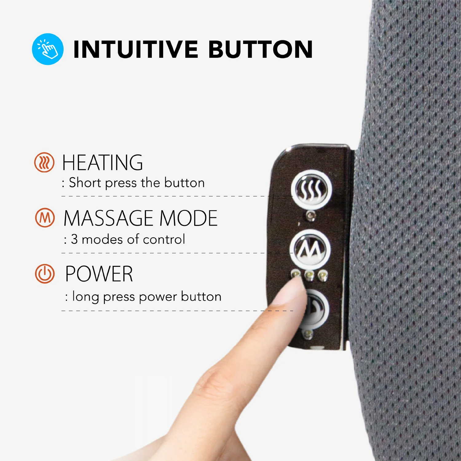 Relaxing Office Chair with Kneading Back Massage Pad & Heating Therapy - Image 7