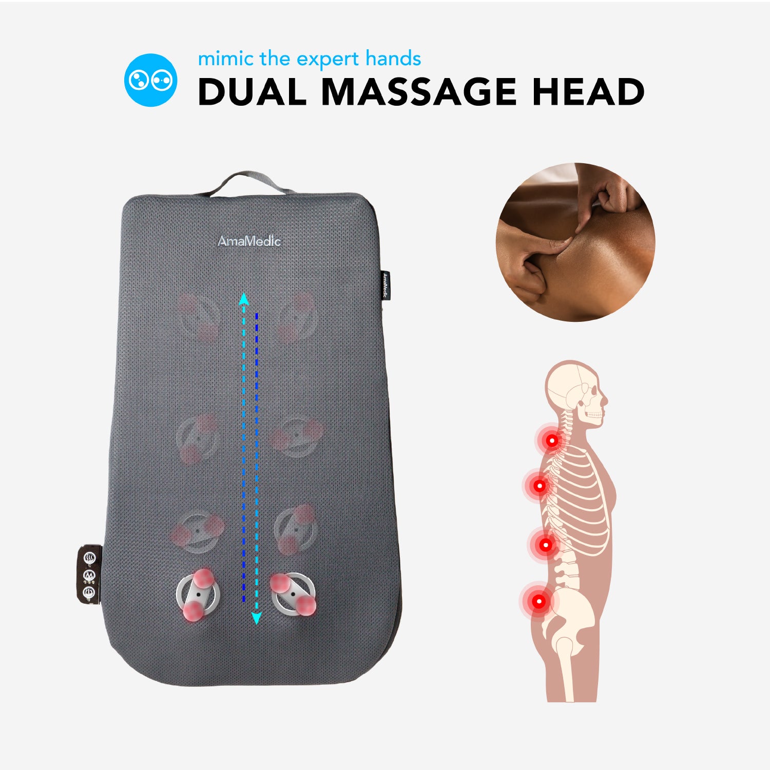 Relaxing Office Chair with Kneading Back Massage Pad & Heating Therapy - Image 9