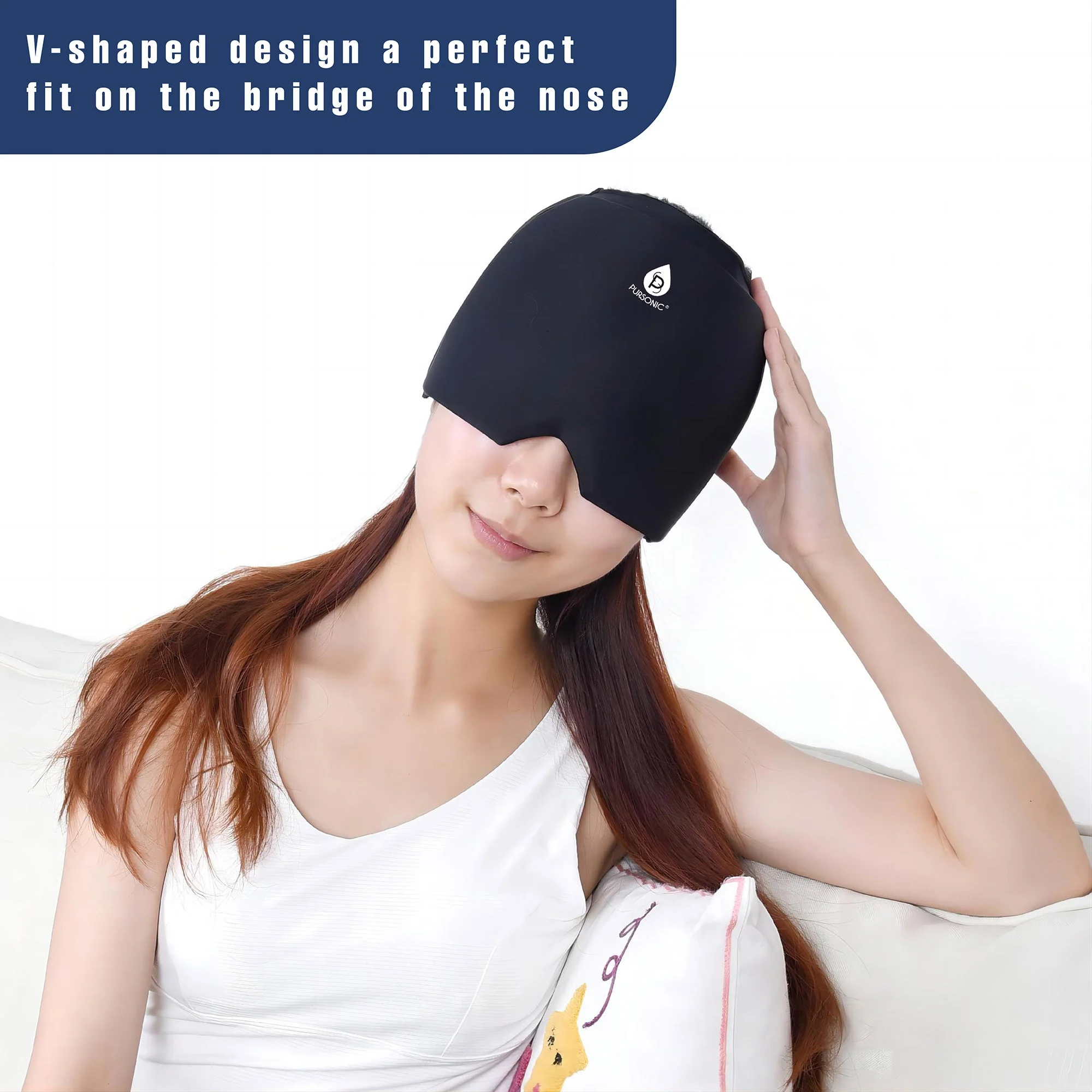 Reusable Hot and Cold Gel Ice Head Wrap – Instant Migraine Relief Cap - Image 3
