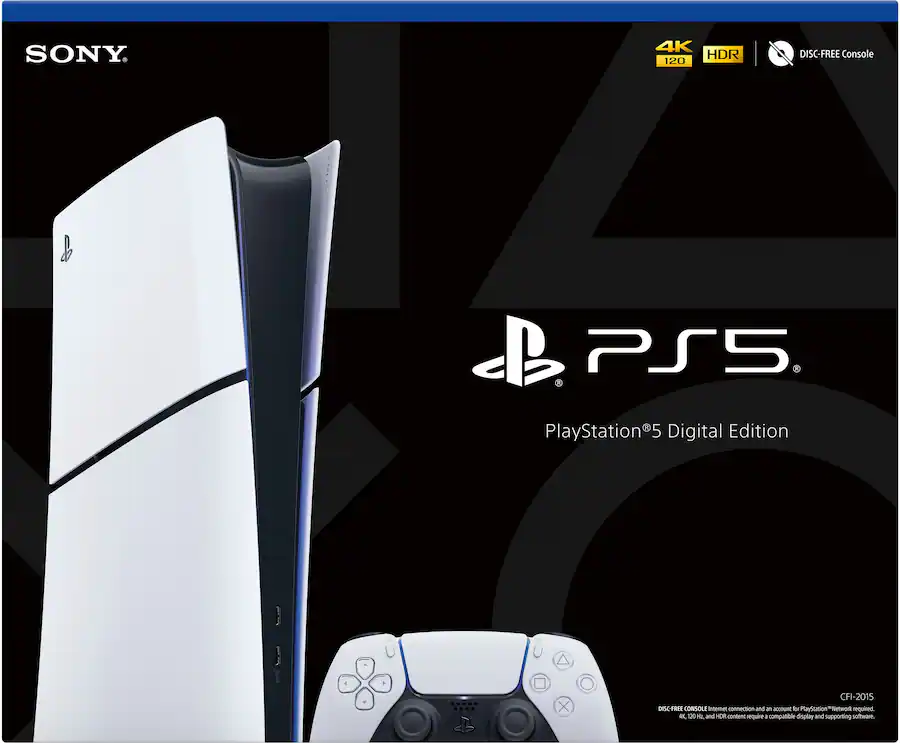Sony PlayStation 5 Slim Console Digital Edition in White - Image 2