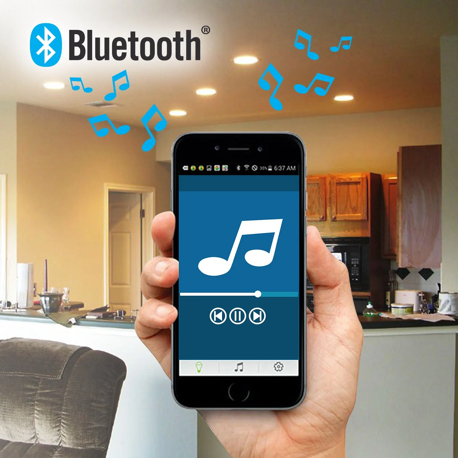 SOUNDLAMP Dimmable LED Light Bulb Bluetooth Speaker - 4 Pack - Image 4