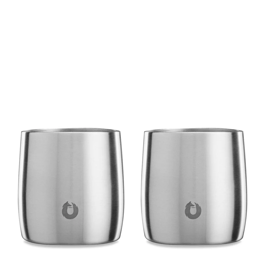 Stainless Steel Rocks Glass, Set of 2 - Steel by Snowfox - Image 3