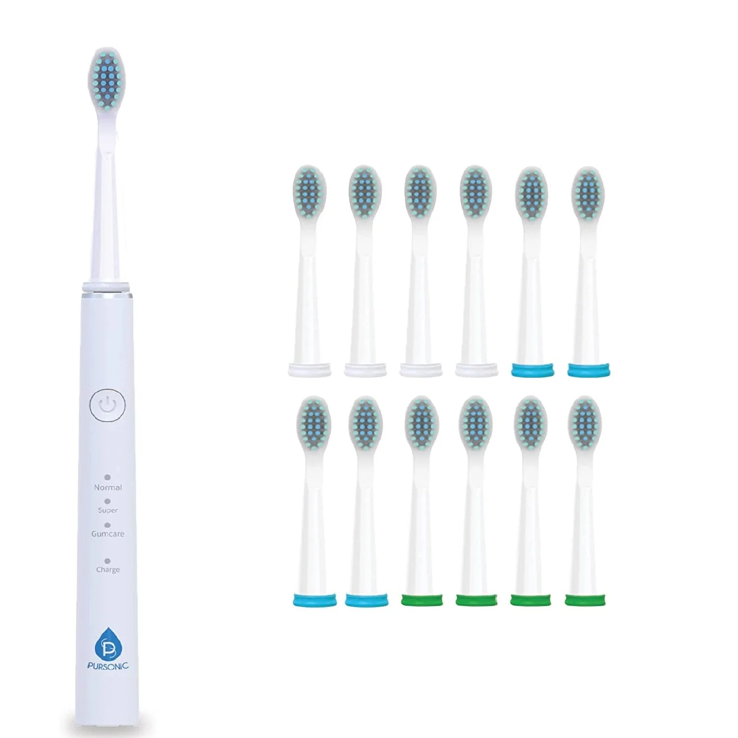 USB Rechargeable Sonic Toothbrush with 12 Brush Heads - Image 12