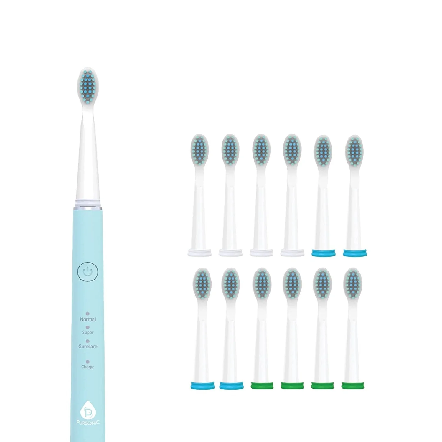 USB Rechargeable Sonic Toothbrush with 12 Brush Heads - Image 4