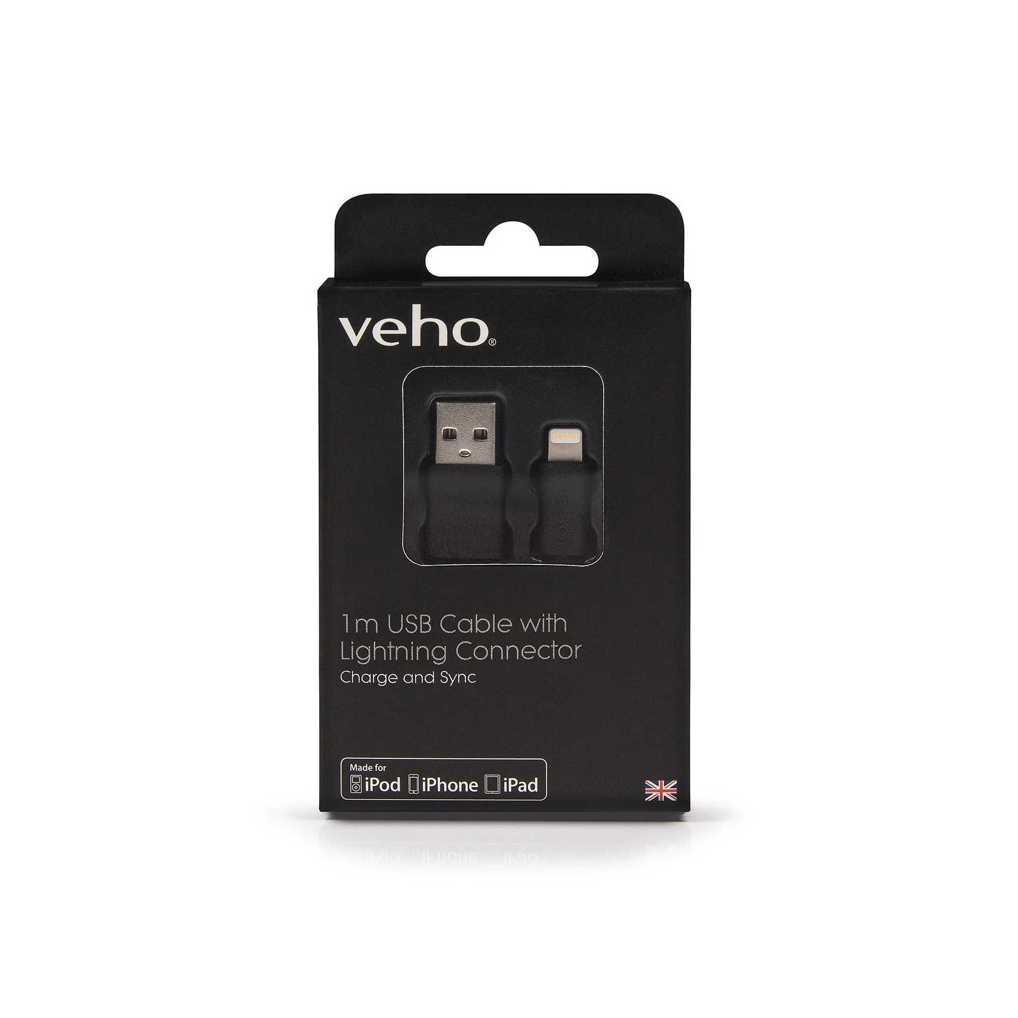 Veho Pebble Certified MFi Lightning To USB Cable | 1 Metre/3.3 Feet | Charge and Sync | Data Transfer - Image 5