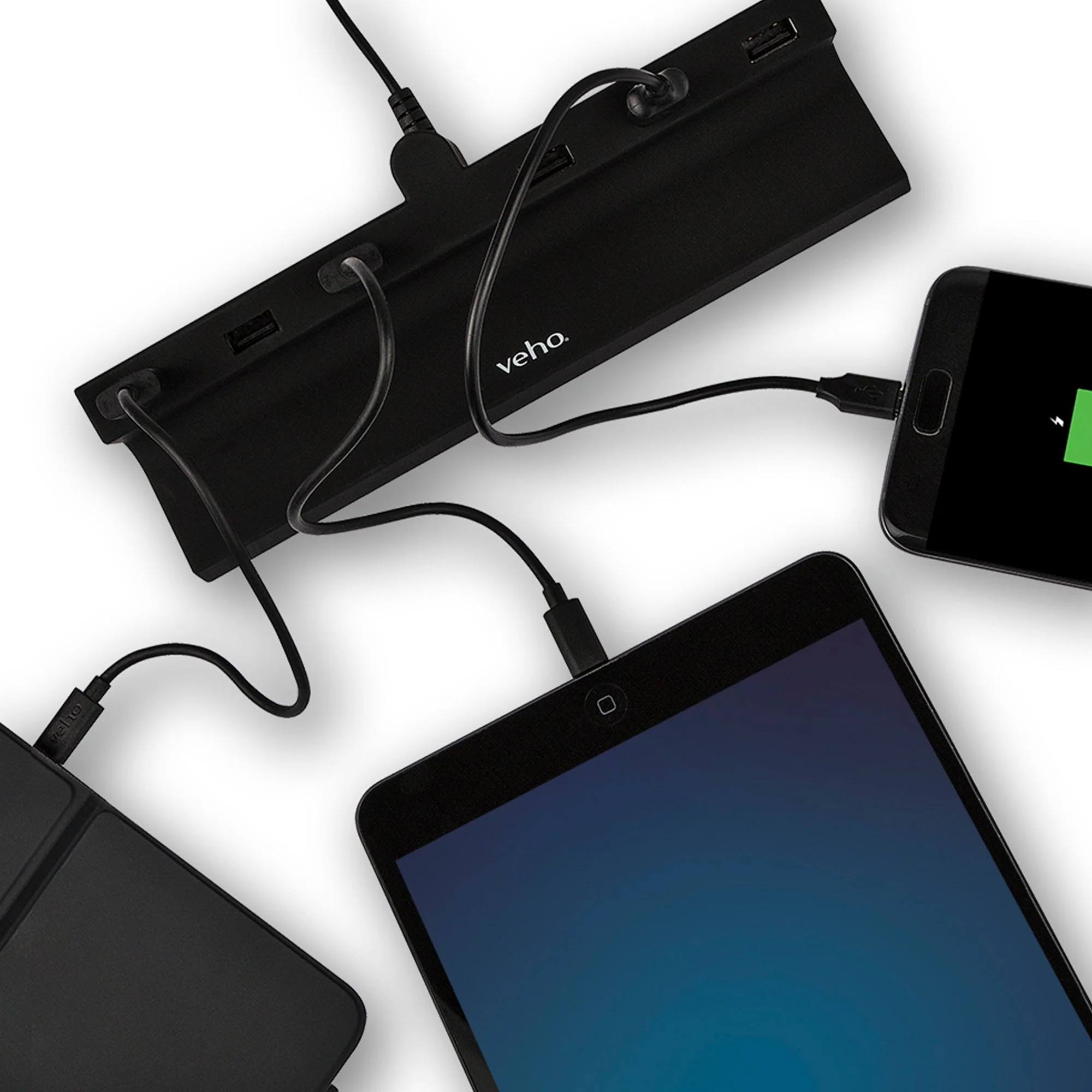 Veho TA-6 Desktop 6 Port USB Charging Hub with 2.4A Output – Black - Image 6